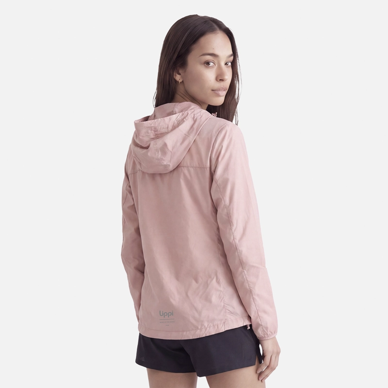 CHAQUETA MUJER NIGHTFALL SL WINDBREAKER HOODY JACKET ROSADO LIPPI V27 - 2