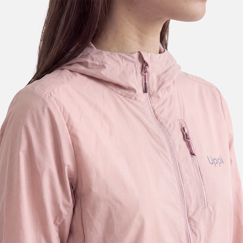 CHAQUETA MUJER NIGHTFALL SL WINDBREAKER HOODY JACKET ROSADO LIPPI V27 - 3