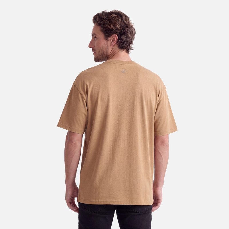 POLERA HOMBRE LOGO CAFE CLARO HAKA HONU V27 - 3