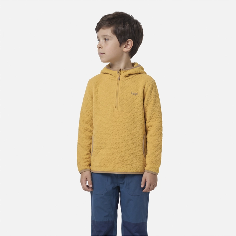 POLERON NIÑO SALTAMONTES NANO-F 1/4 ZIP HOODY MOSTAZA LIPPI V27 - 1