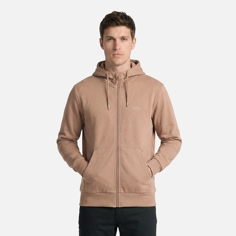 POLERON HOMBRE ULMO FULL ZIP HOODY SWEATSHIRT CANELA LIPPI V27 - 1