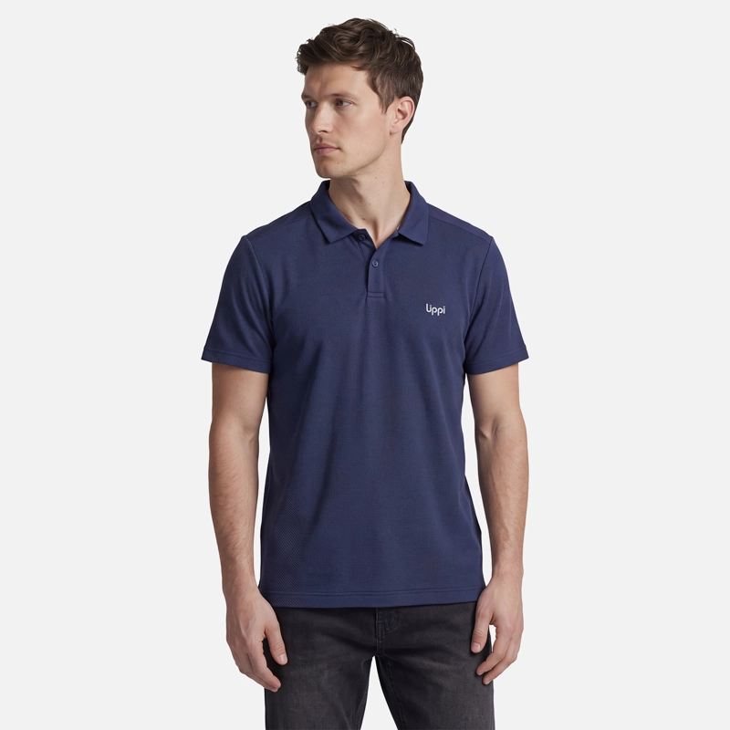 POLERA HOMBRE B-CLASSIC SEAMLESS POLO AZUL OSCURO LIPPI V27 - 2