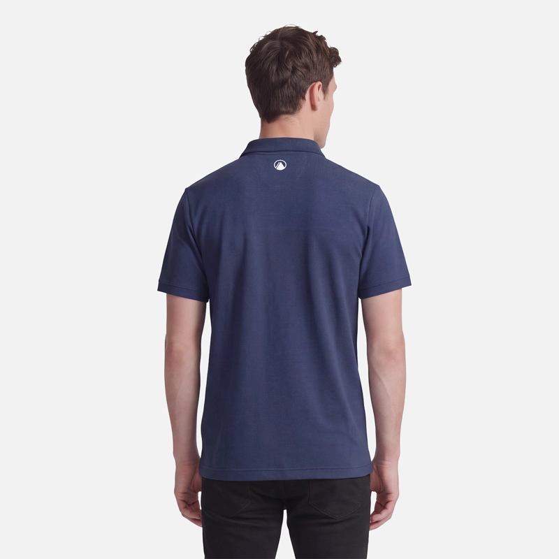 POLERA HOMBRE B-CLASSIC SEAMLESS POLO AZUL OSCURO LIPPI V27 - 3