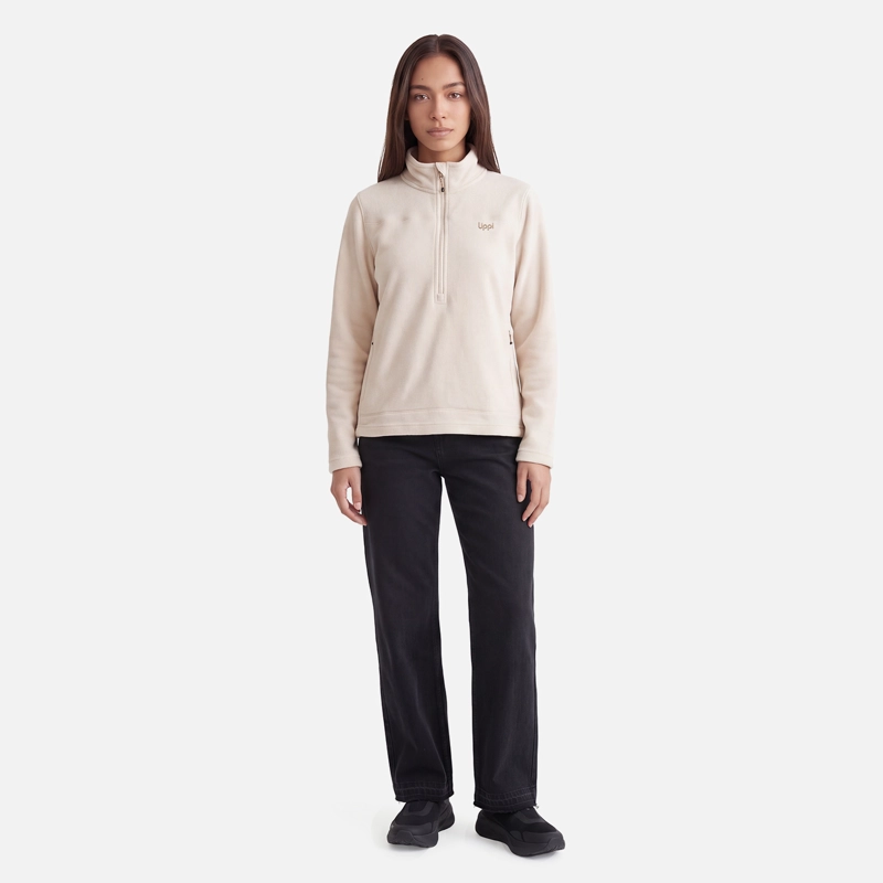 POLAR MUJER ELEMENTAL THERM-PRO 1/4 ZIP BEIGE LIPPI V27 - 5