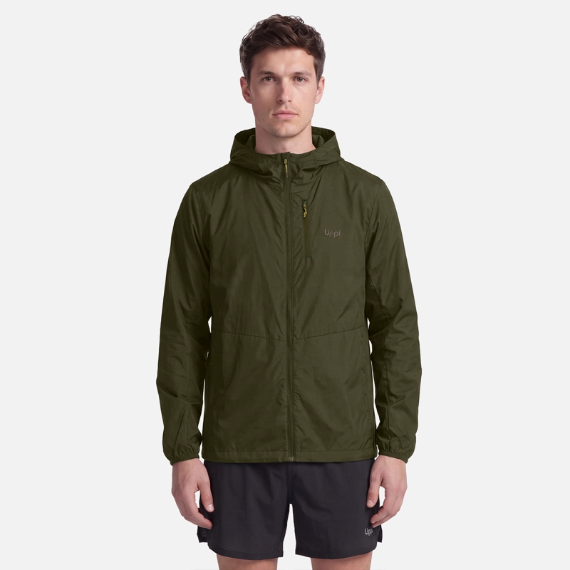 CHAQUETA HOMBRE NIGHTFALL SL WINDBREAKER HOODY JACKET VERDE MILITAR LIPPI V27 - 1