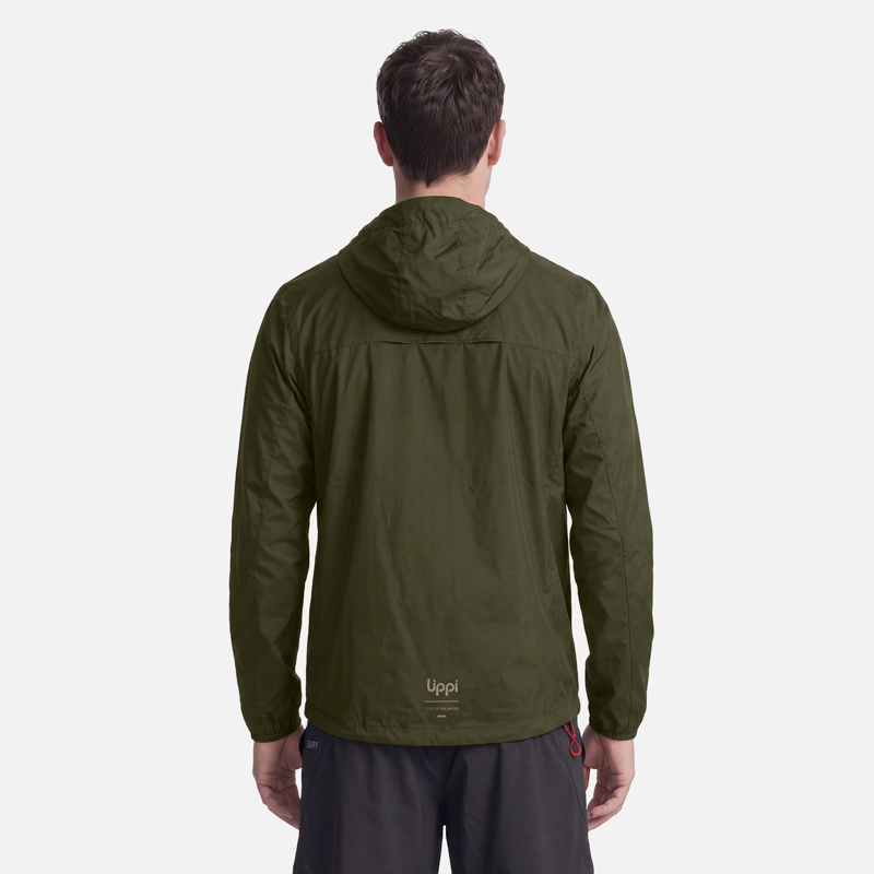 CHAQUETA HOMBRE NIGHTFALL SL WINDBREAKER HOODY JACKET VERDE MILITAR LIPPI V27 - 2