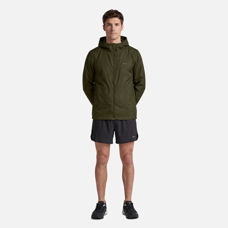 CHAQUETA HOMBRE NIGHTFALL SL WINDBREAKER HOODY JACKET VERDE MILITAR LIPPI V27 - 3