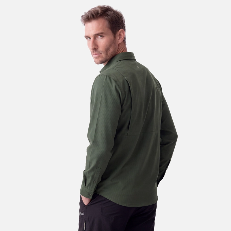 CAMISA HOMBRE ROSSELOT LONG SLEEVE Q-DRY SHIRT VERDE MILITAR LIPPI V27 - 2