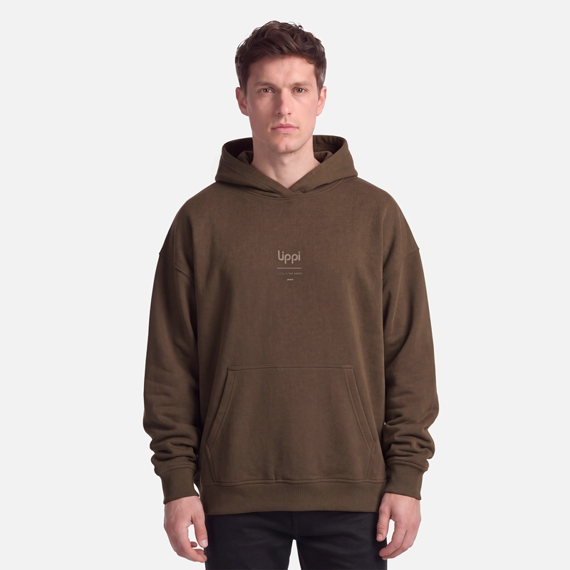 POLERON HOMBRE ULMO HOODY SWEATSHIRT CAFE LIPPI V27 - 1