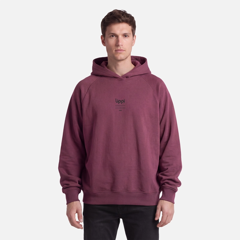 POLERON HOMBRE ULMO HOODY SWEATSHIRT VINO LIPPI V27 - 1