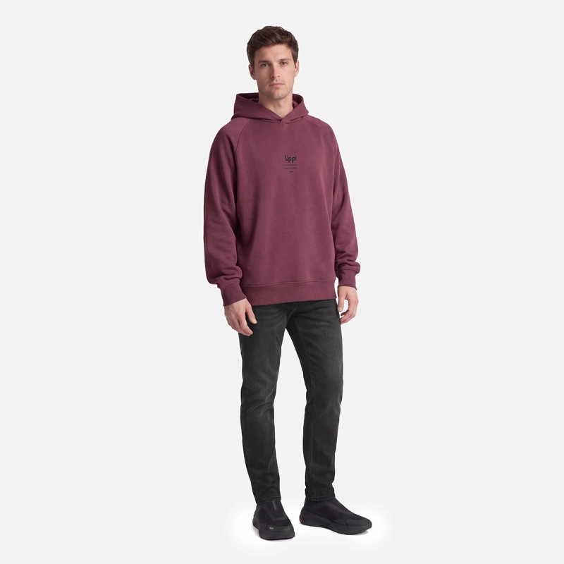 POLERON HOMBRE ULMO HOODY SWEATSHIRT VINO LIPPI V27 - 3