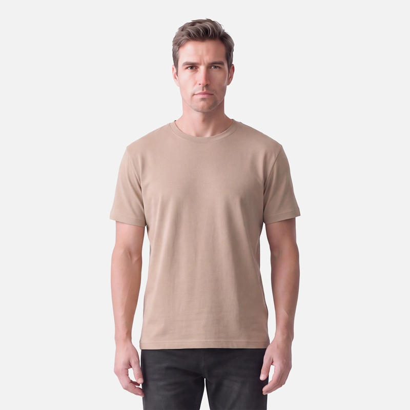 POLERA HOMBRE SUPIMA T-SHIRT CANELA LIPPI V27 - 1