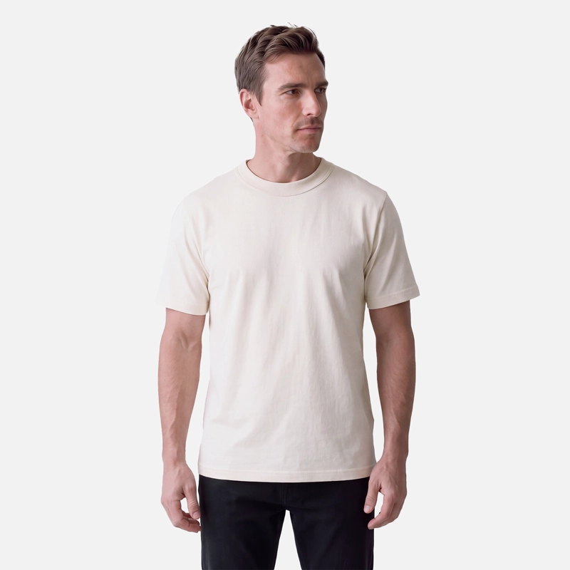 POLERA HOMBRE SUPIMA T-SHIRT CREMA LIPPI V27 - 1