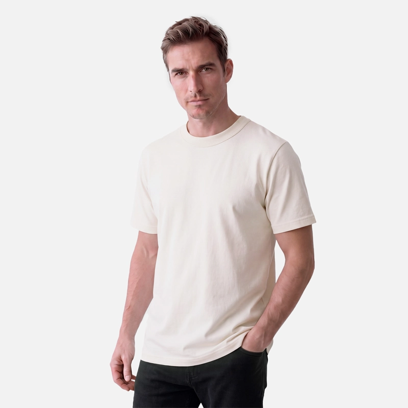 POLERA HOMBRE SUPIMA T-SHIRT CREMA LIPPI V27 - 2