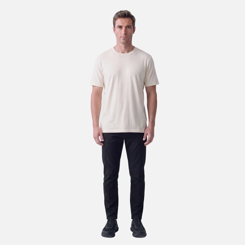 POLERA HOMBRE SUPIMA T-SHIRT CREMA LIPPI V27 - 4