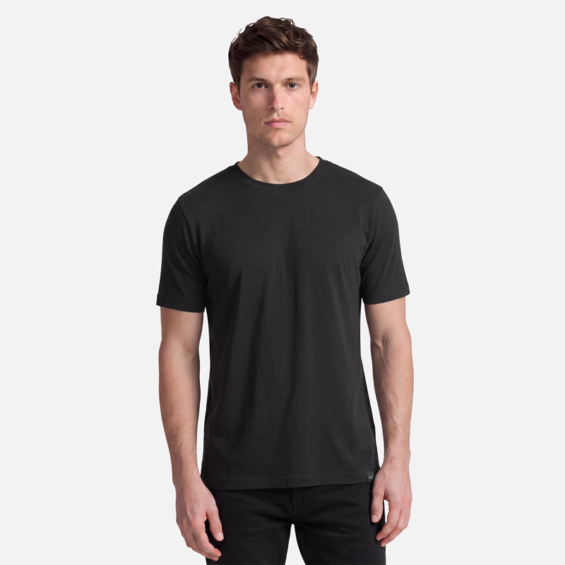 POLERA HOMBRE SUPIMA T-SHIRT NEGRO LIPPI V27 - 1