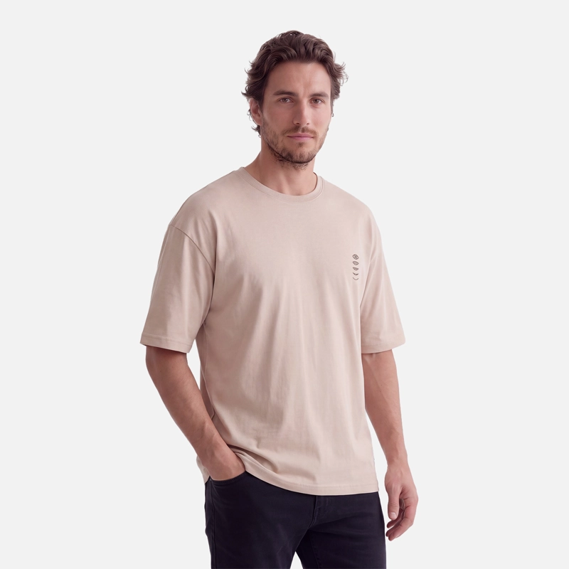 POLERA HOMBRE PARCEL TAUPE HAKA HONU V27 - 1