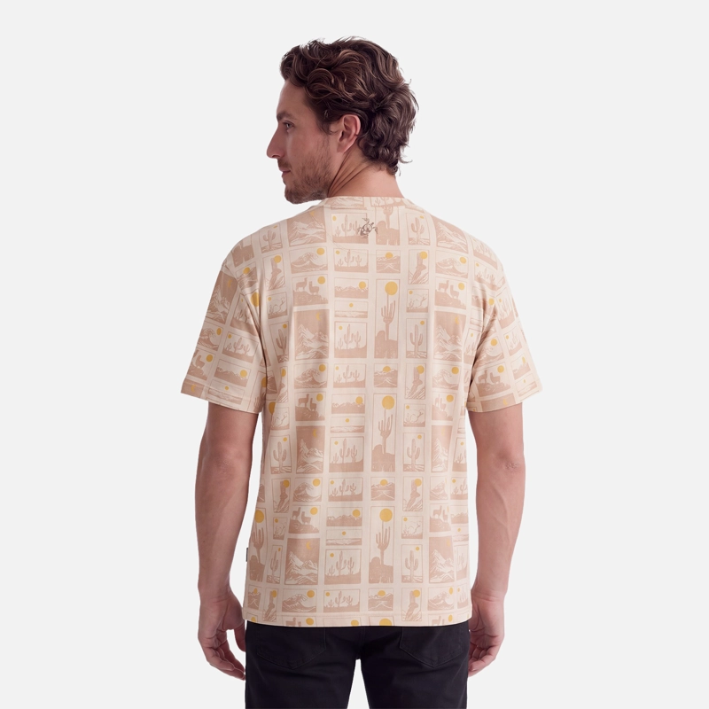 POLERA HOMBRE PINACOTECA PRINT TAUPE HAKA HONU V27 - 2