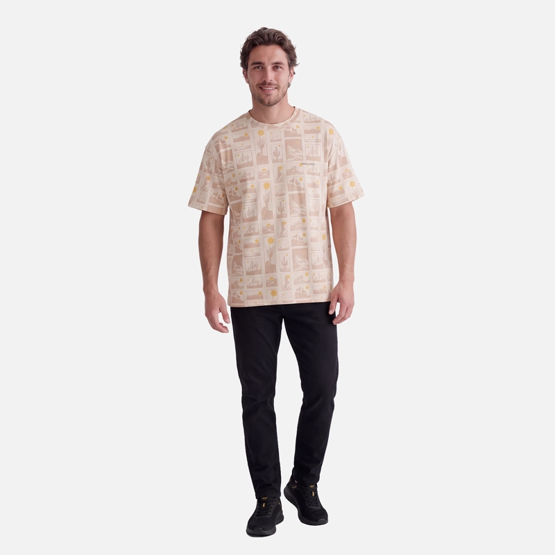 POLERA HOMBRE PINACOTECA PRINT TAUPE HAKA HONU V27 - 3