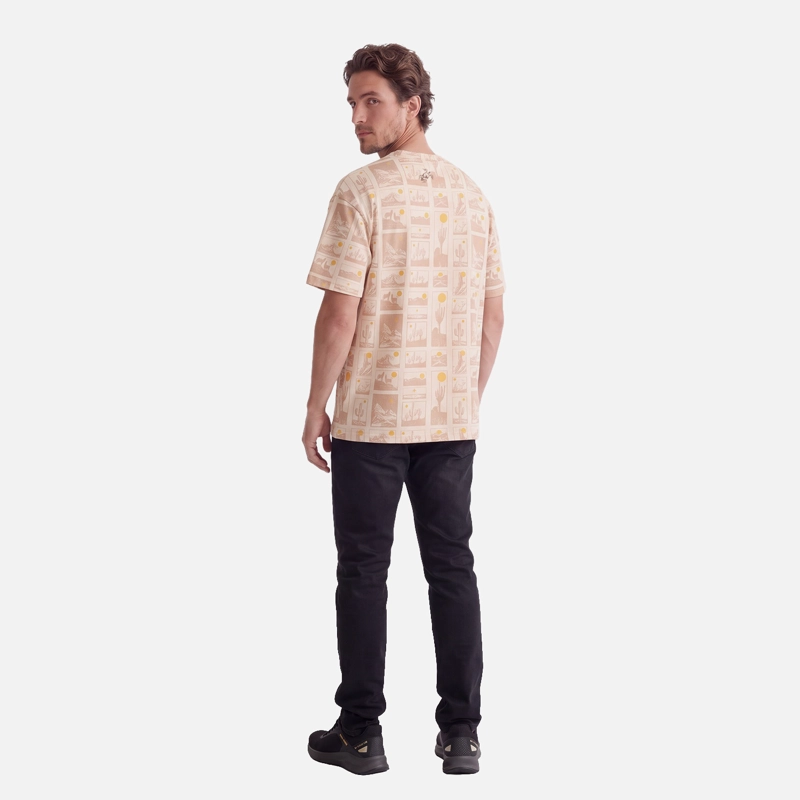 POLERA HOMBRE PINACOTECA PRINT TAUPE HAKA HONU V27 - 4