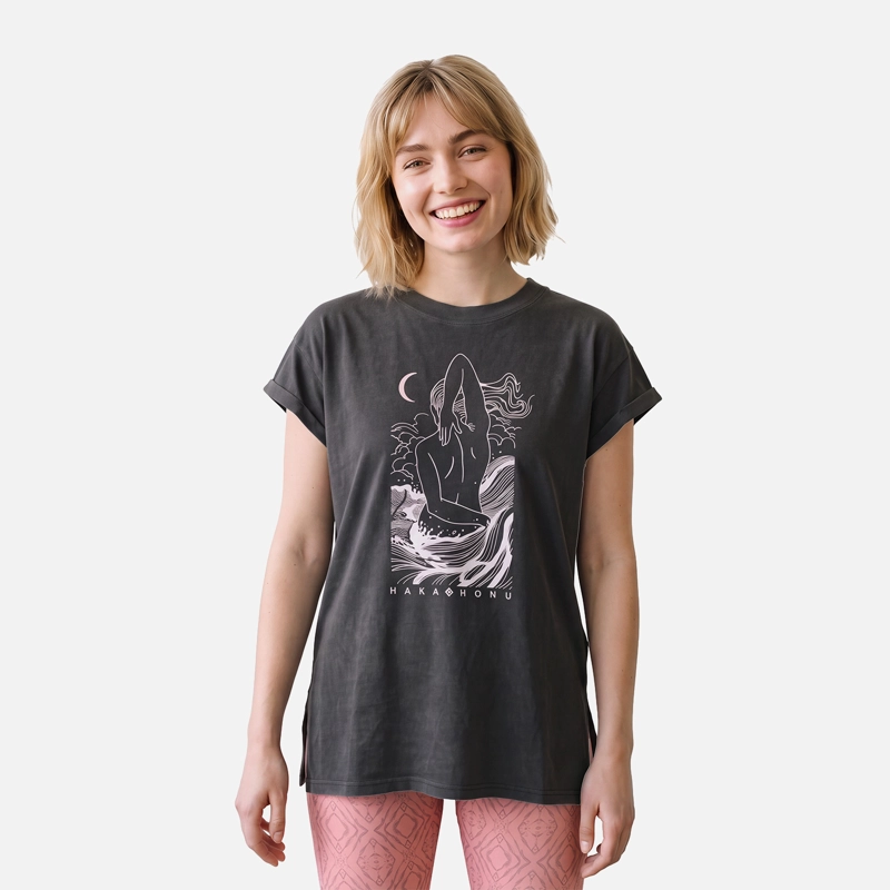 POLERA MUJER GARZA NEGRO HAKA HONU V27 - 1
