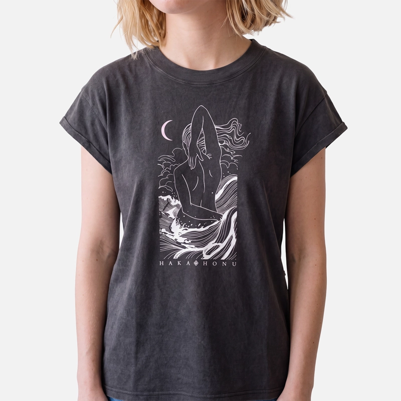 POLERA MUJER GARZA NEGRO HAKA HONU V27 - 2