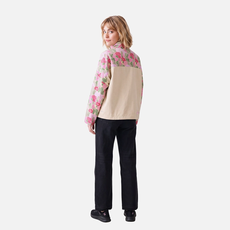 CHAQUETA MUJER HIJA DEL VIENTO PRINT CREMA HAKA HONU V27 - 4