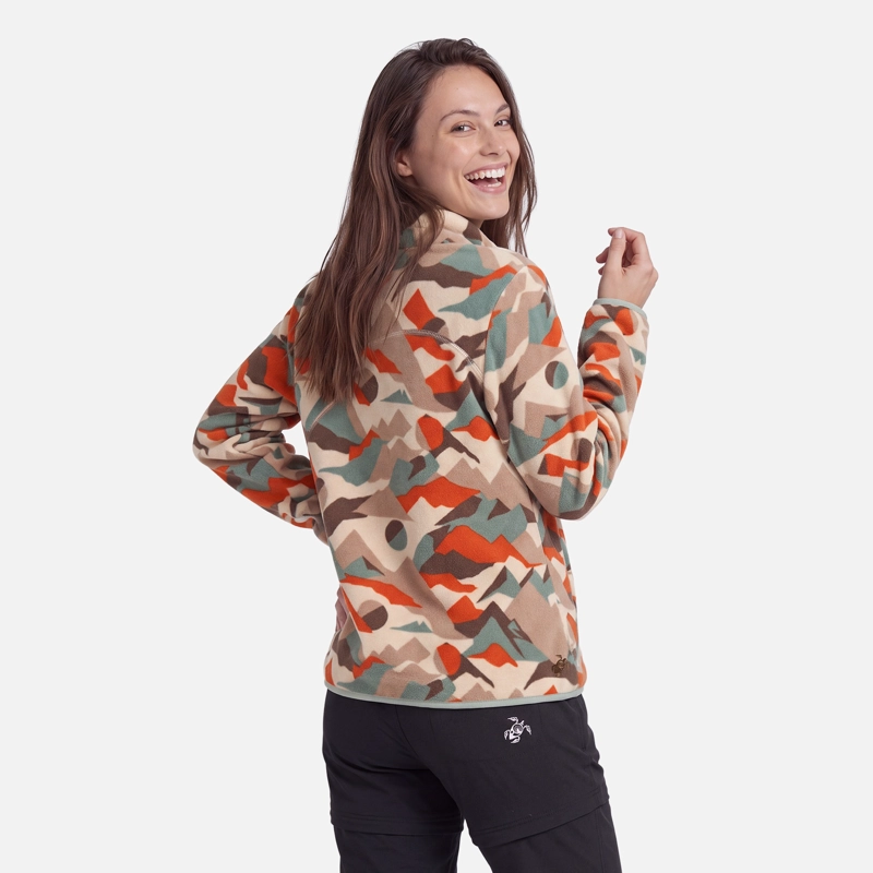 POLAR MUJER TOKERAU PRINT CREMA HAKA HONU V27 - 3