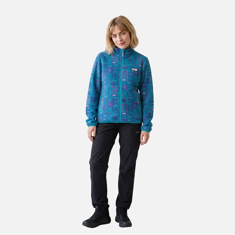 POLAR MUJER TOKERAU PRO PRINT TURQUESA HAKA HONU V27 - 4
