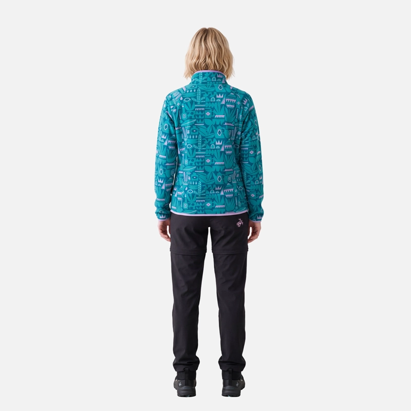 POLERON MUJER TAINA PRINT TURQUESA HAKA HONU V27 - 4