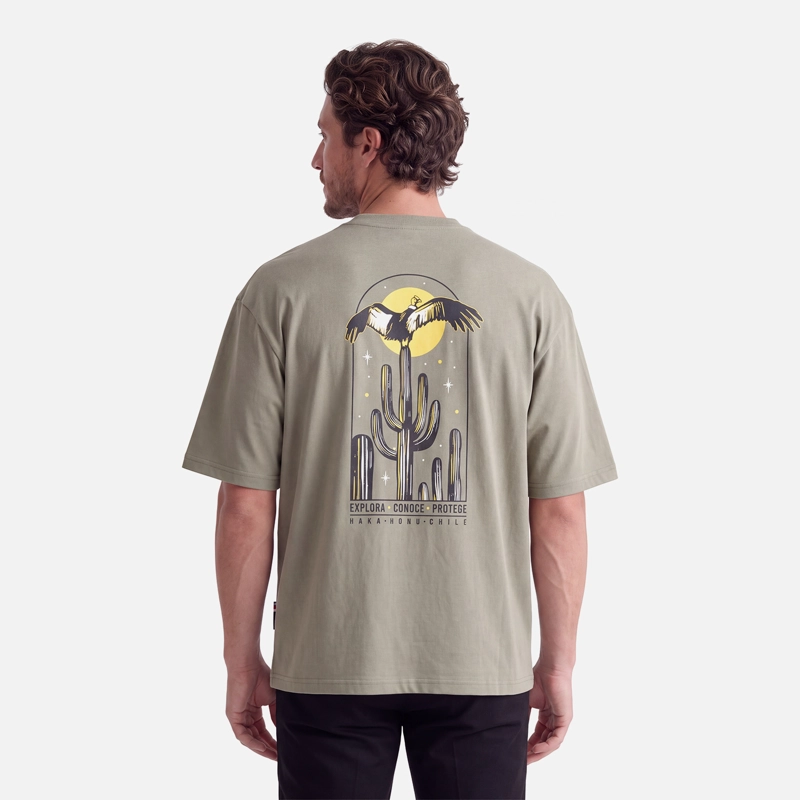 POLERA HOMBRE VOY Y VUELVO LAUREL HAKA HONU V27 - 2