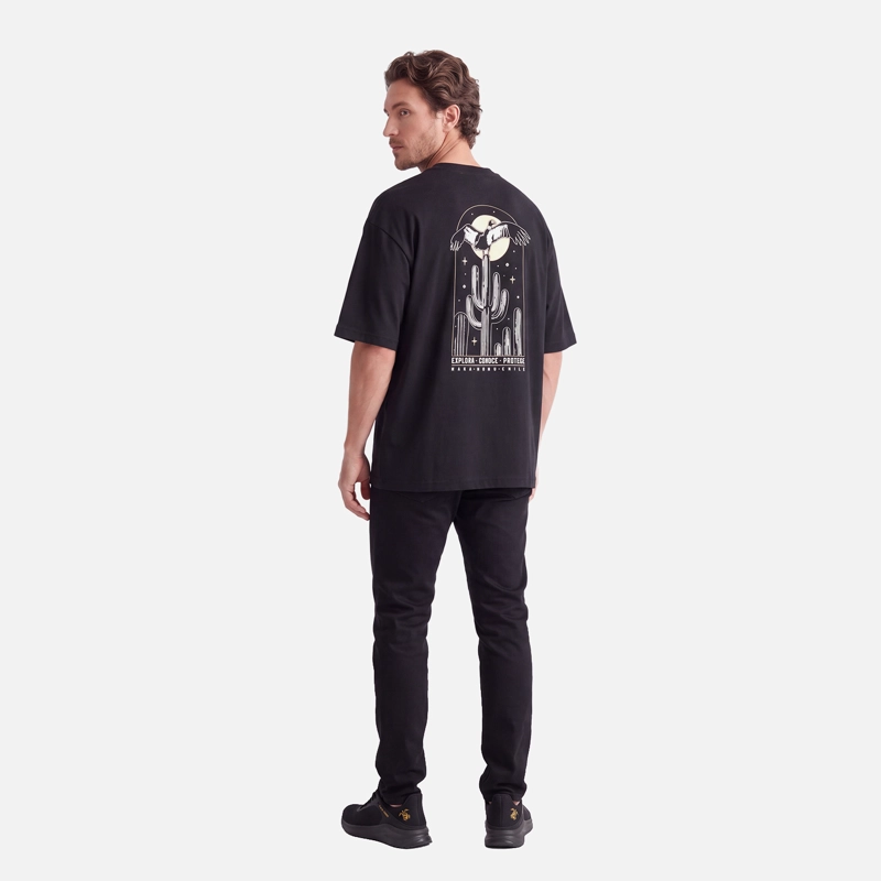 POLERA HOMBRE VOY Y VUELVO NEGRO HAKA HONU V27 - 4