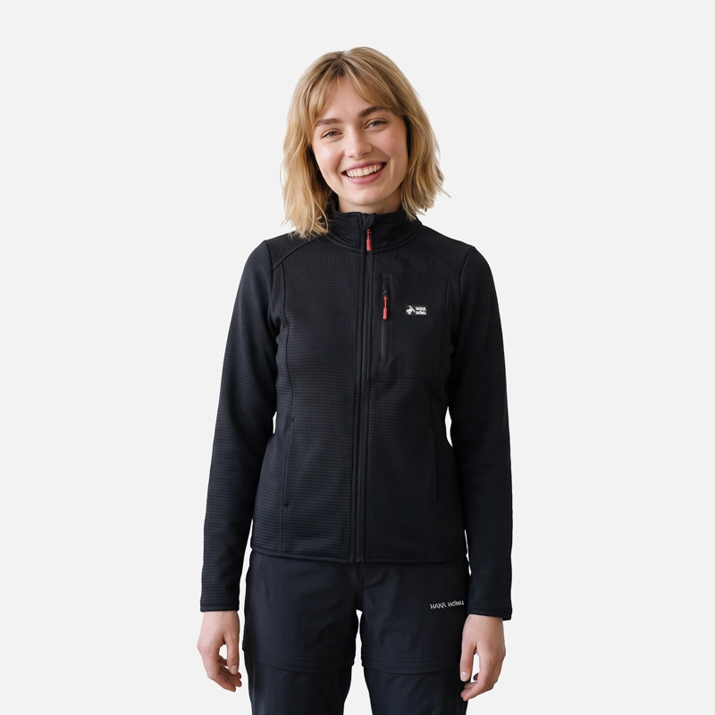 POLERON MUJER TAINA FULL ZIP NEGRO HAKA HONU V27 - 1