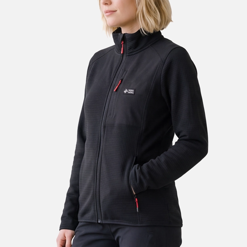 POLERON MUJER TAINA FULL ZIP NEGRO HAKA HONU V27 - 3