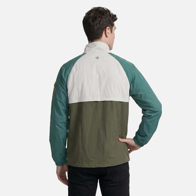 CHAQUETA HOMBRE WINDCITY WINDBREAKER 1/4 ZIP JACKET VERDE MILITAR LIPPI V27 - 2