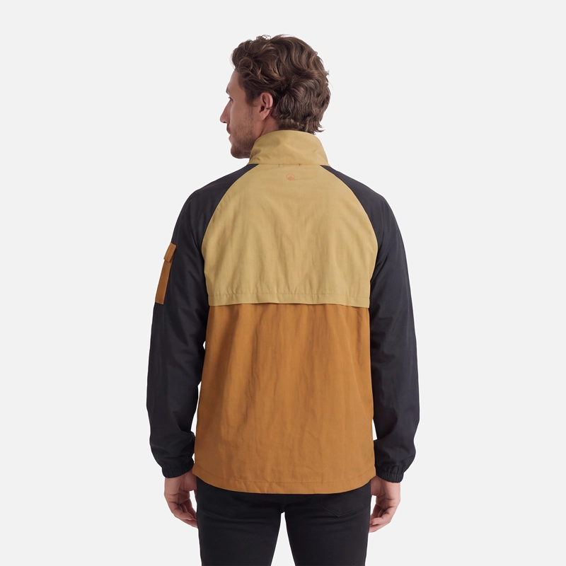 CHAQUETA HOMBRE WINDCITY WINDBREAKER 1/4 ZIP JACKET CAFE CLARO LIPPI V27 - 2