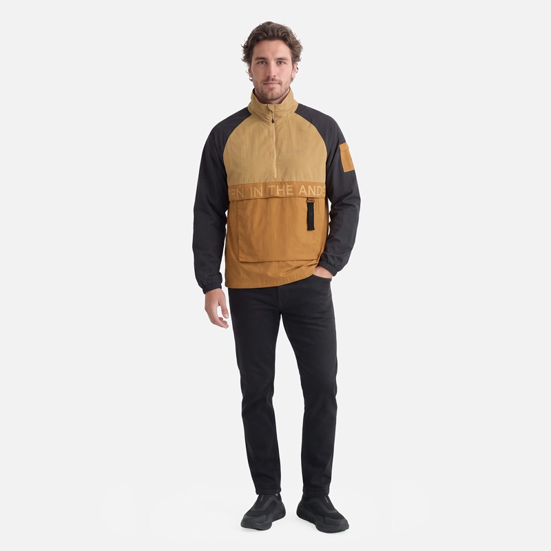 CHAQUETA HOMBRE WINDCITY WINDBREAKER 1/4 ZIP JACKET CAFE CLARO LIPPI V27 - 4