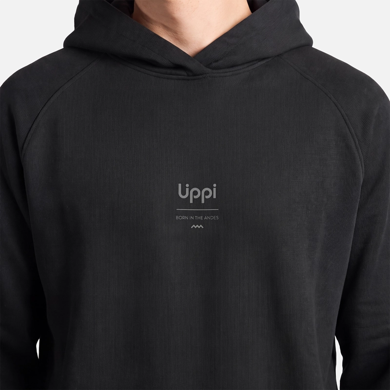 POLERON HOMBRE ULMO HOODY SWEATSHIRT NEGRO LIPPI V27 - 2