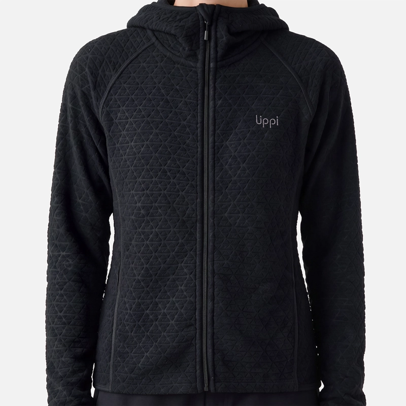 POLERON MUJER JACARANDA NANO-F FULL ZIP HOODY NEGRO LIPPI V27 - 3