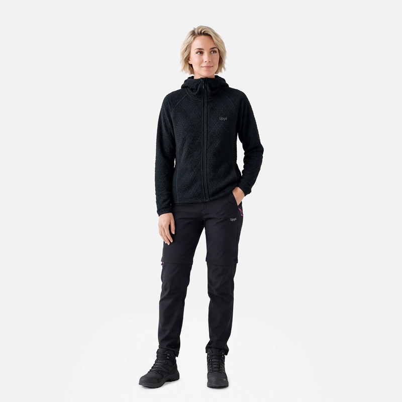 POLERON MUJER JACARANDA NANO-F FULL ZIP HOODY NEGRO LIPPI V27 - 5