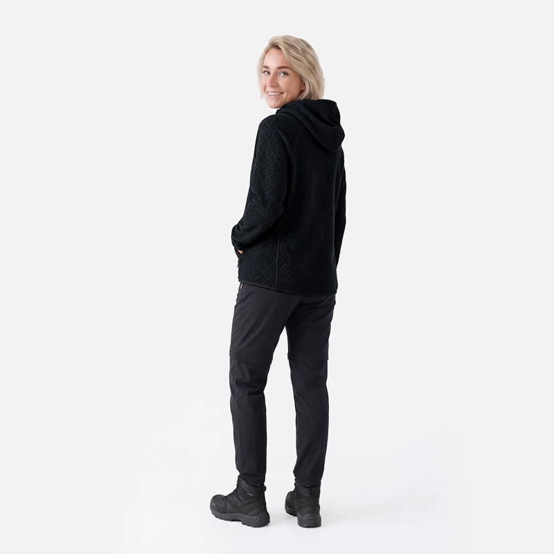POLERON MUJER JACARANDA NANO-F FULL ZIP HOODY NEGRO LIPPI V27 - 6