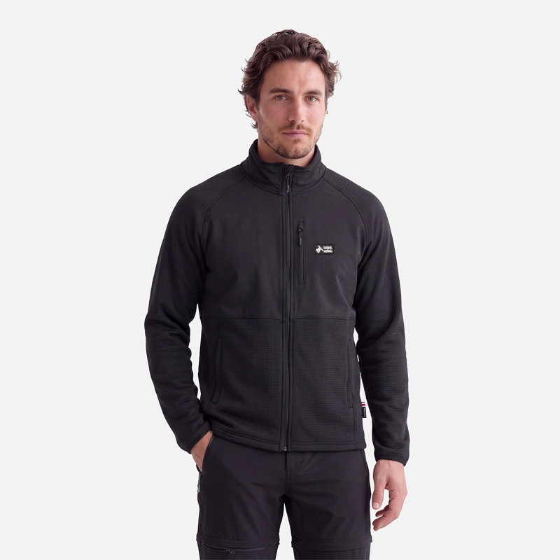 POLERON HOMBRE TAINA FULL ZIP NEGRO HAKA HONU V27 - 1