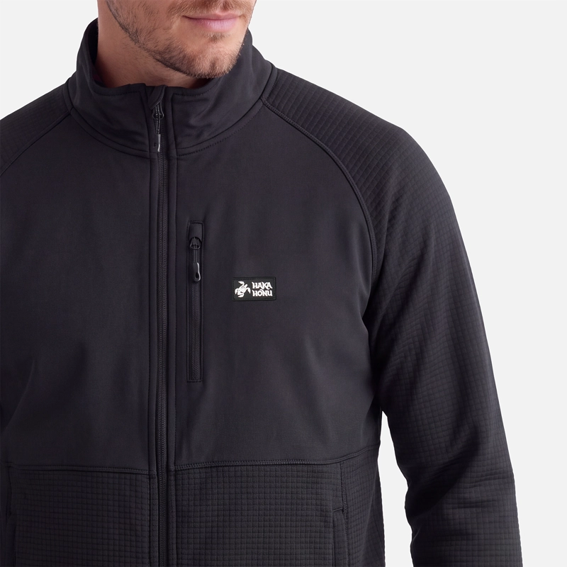 POLERON HOMBRE TAINA FULL ZIP NEGRO HAKA HONU V27 - 4