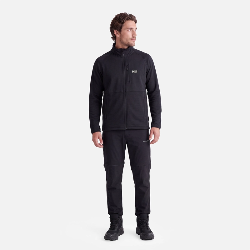 POLERON HOMBRE TAINA FULL ZIP NEGRO HAKA HONU V27 - 5