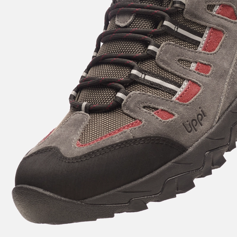 BOTIN HOMBRE PUELO CS HI GRIS / ROJO LIPPI I26 - 6