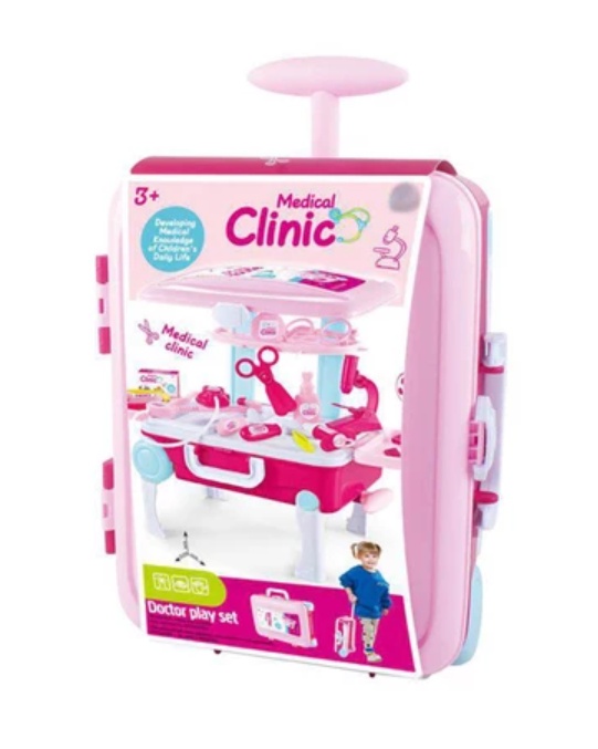 MALETA ROSA GRANDE CON ACCESORIOS DE DOCTOR PARA NIÑAS JUEGOS DE ROL - 3