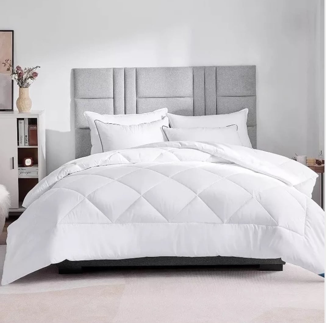 PLUMÓN III MUSAS 1 PLAZA ALGODÓN BLANCO LISO PLÚMON NÓRDICO CUBRECAMA 150*200 CM - 1