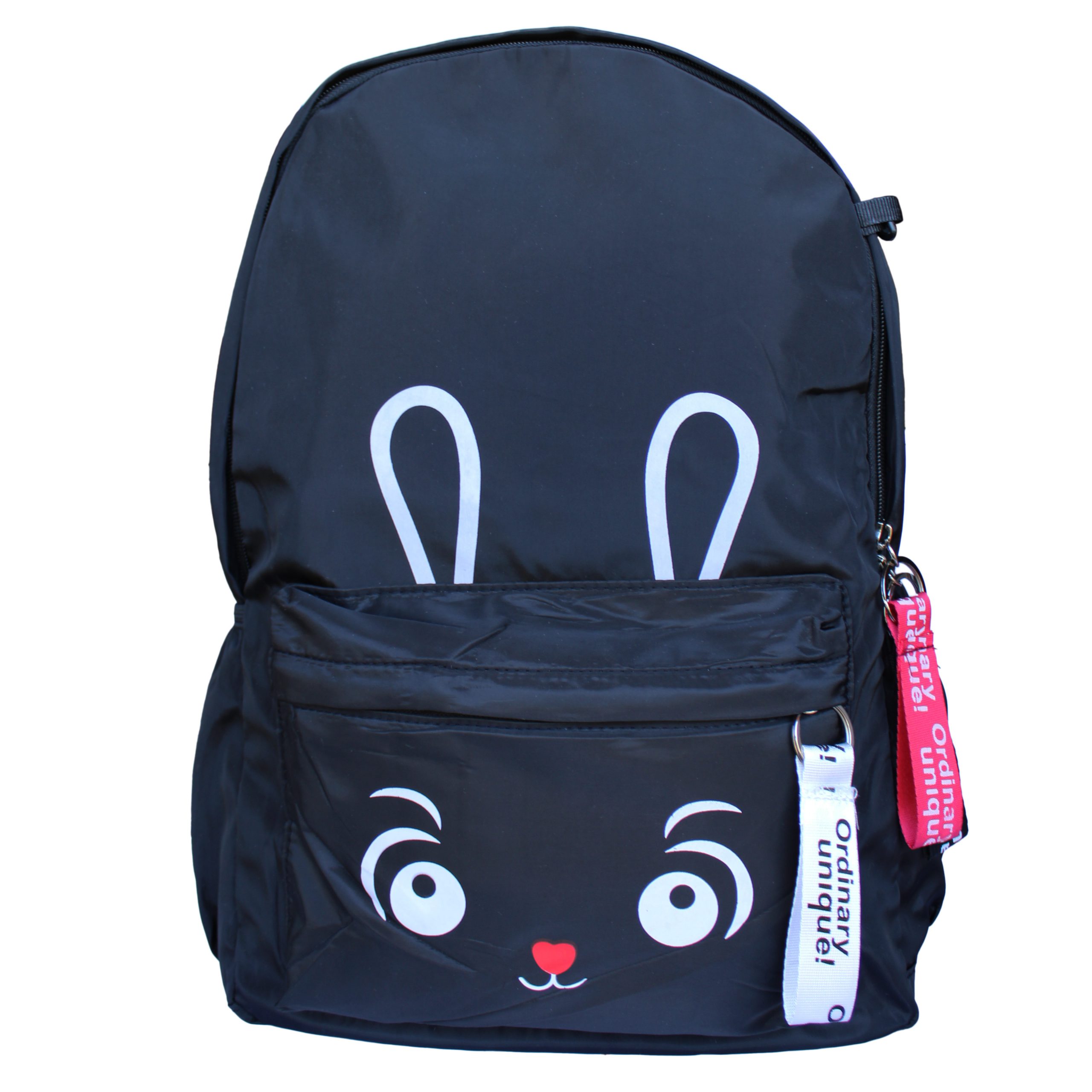 MOCHILA ESCOLAR KAWAII CON CARA DE CONEJO + ESTUCHE - 2
