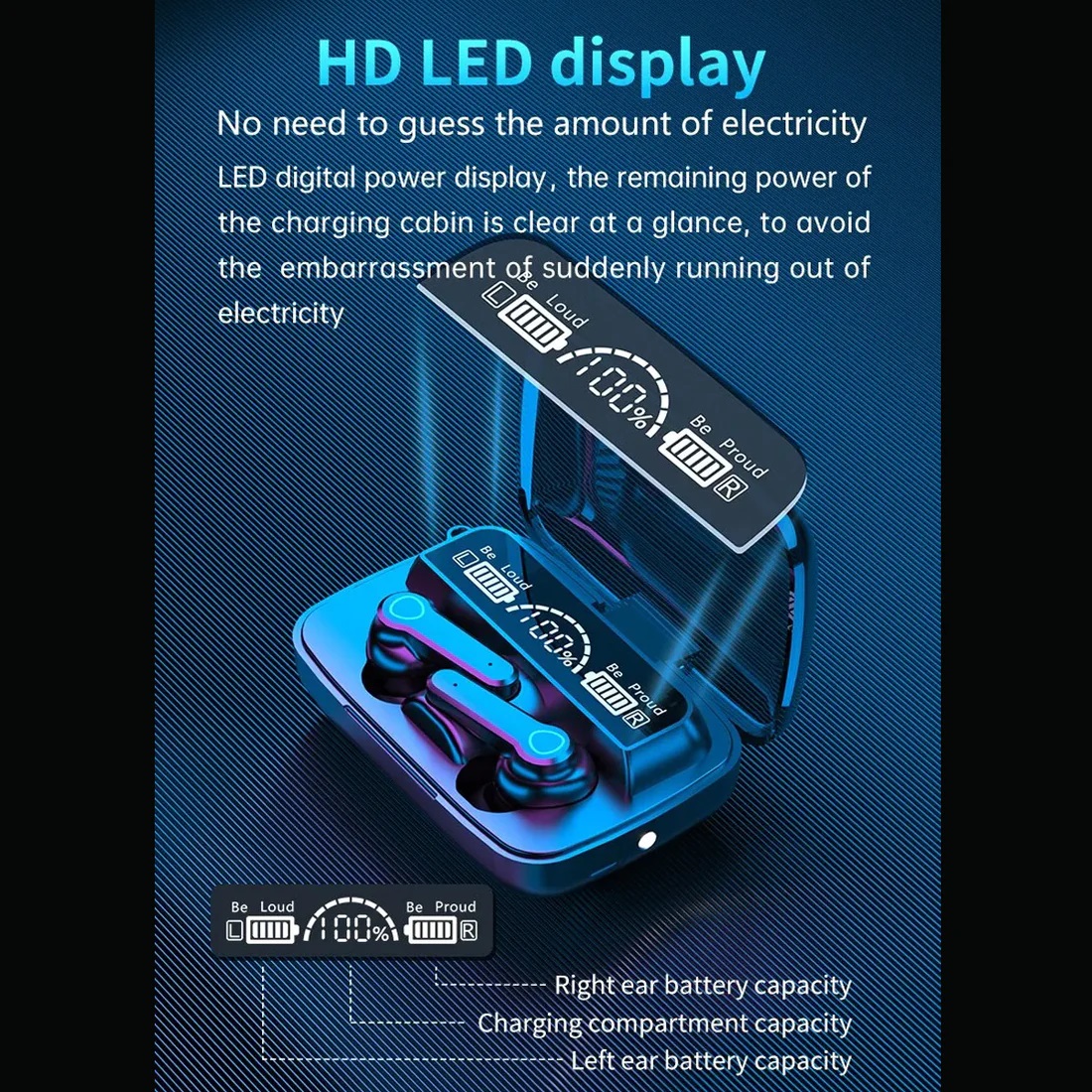 AUDÍFONOS M19 TWS BLUETOOTH V5.3 - 6