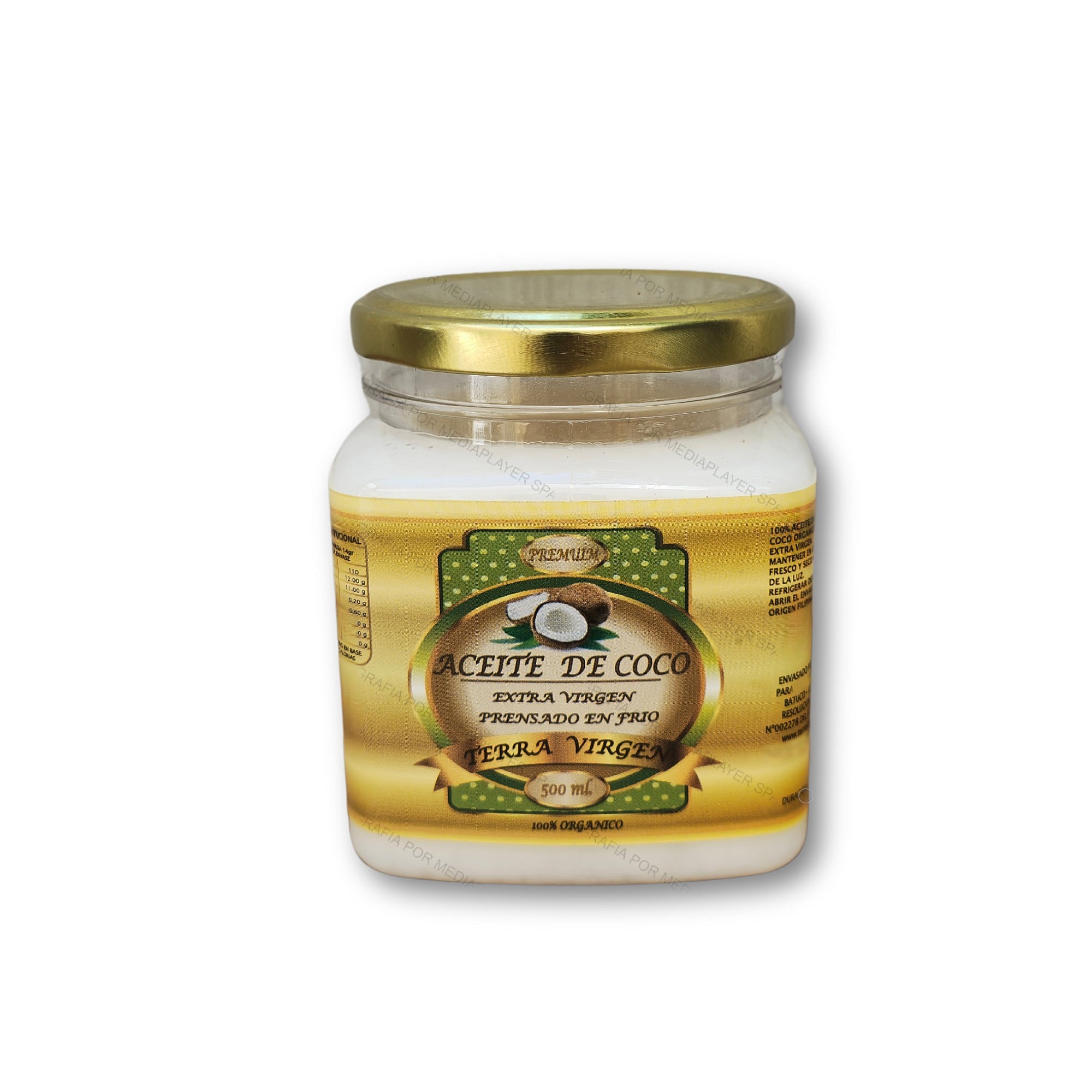 ACEITE DE COCO EXTRA VIRGEN TERRA VIRGEN 500ML - 1